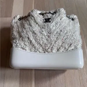 CHANEL | Bags | Chanel Gabrielle White Pvc Tweed Mini 